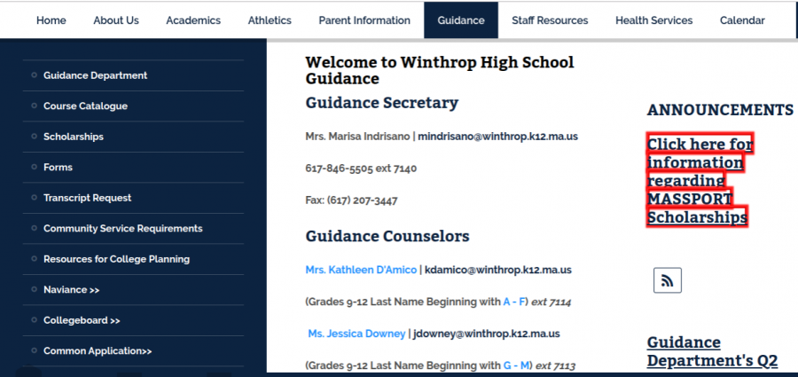 Guidance+homepage+where+students+select+courses.+