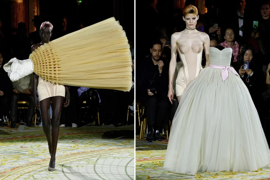 Haute couture goes 'surreal' and upside-down at Paris fashion show