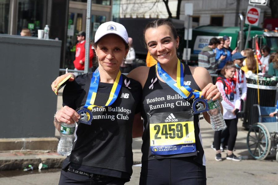 Adj. Counselto Jade Santangelo at the 126th Boston Marathon. Ms. Santangelo is running her second Boston Marathon this Monday, April 17.